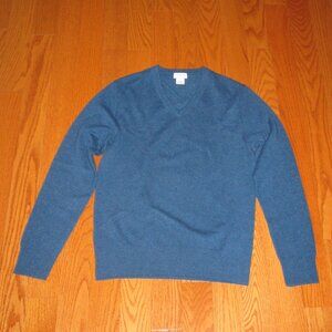 New Men's Club Monaco 100% Cashmere Blue V-neck Sweater Size XS
